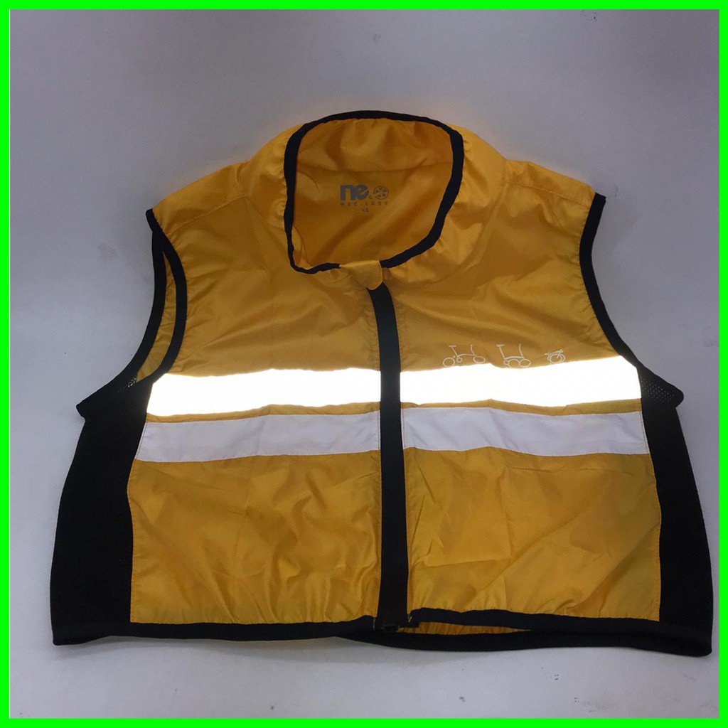 Rompi Sepeda Vest Brompton Olahraga Windbreaker Setengah Badan (Kuning)