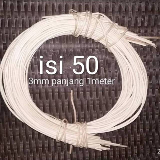 

Bahan tali rotan pitrit 3mm isi 50 panjang 1meter stik rotan Reed Diffuser import - Ambune