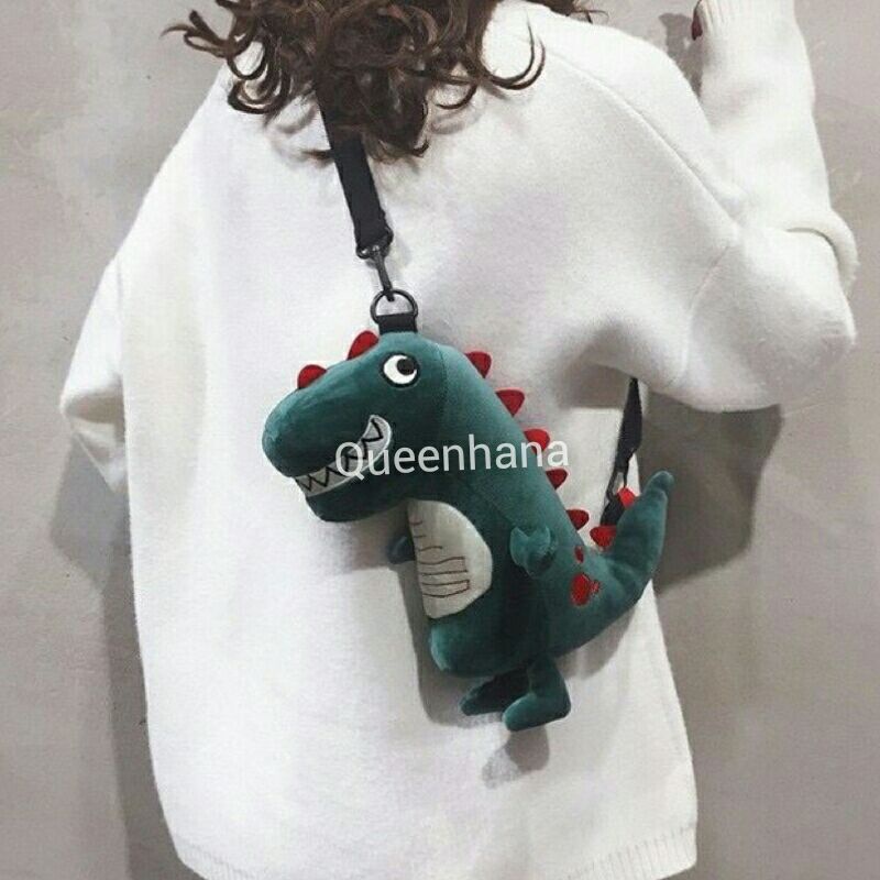 Tas Selempang Anak Boneka Dinosaurus / Tas Selempang Boneka / Tas Bahu