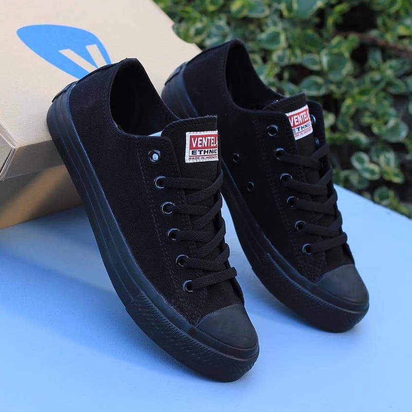 Vantela Ethnic All Black Pendek Full Hitam original