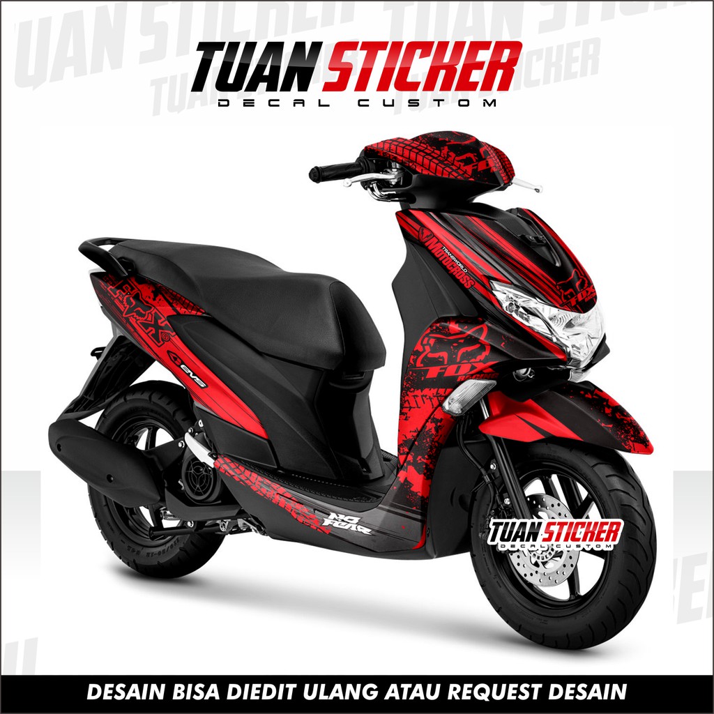 Sticker Decal Freego, Sticker Yamaha freego, Striping Freego full body, Stiker Yamaha Freego redfox