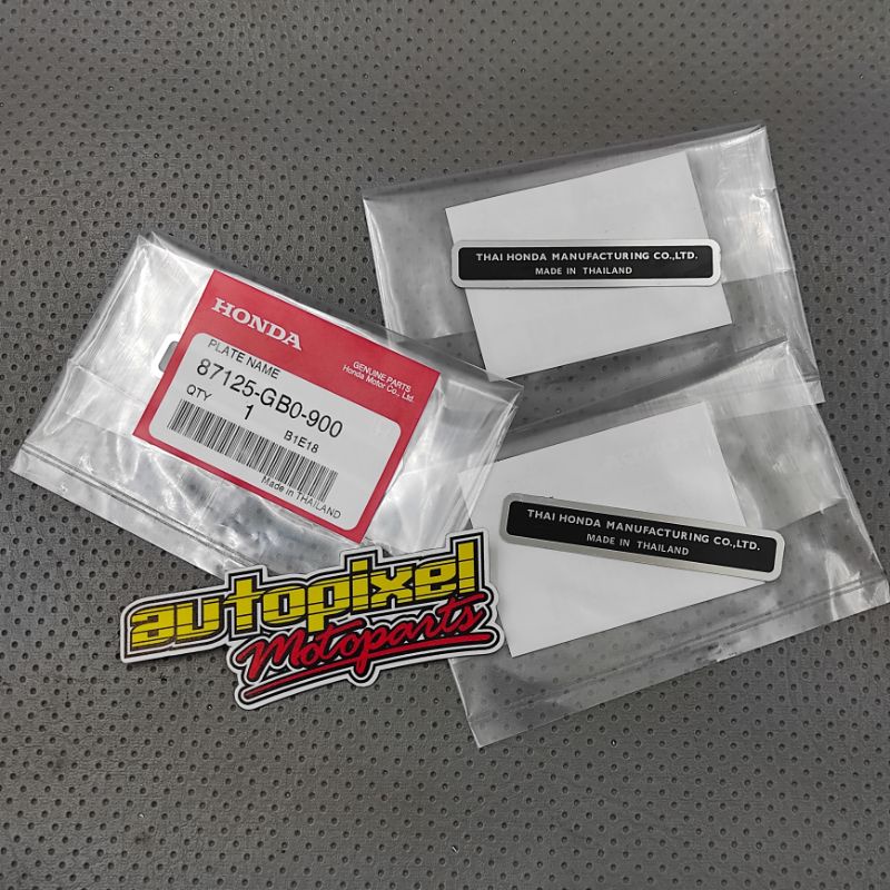 Stiker Warning Honda Thailand Plate Name Thailand Original