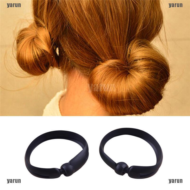 Ys 2x Women Diy Hair Styling Updo Donut Bun Clip Tool French Twist