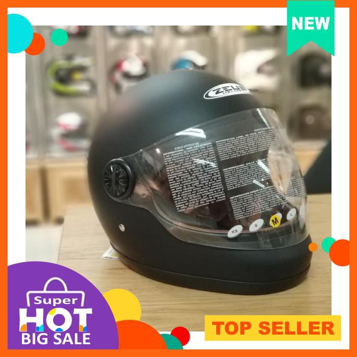 ZEUS Z816B MATT BLACK DOFF RETRO CAKIL