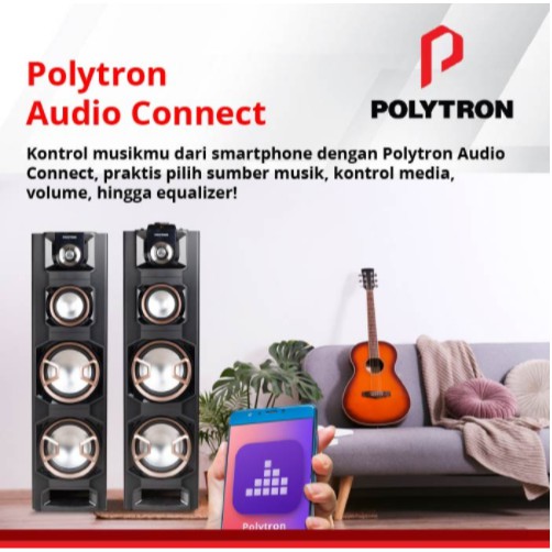 Polytron Speaker Aktif Bluetooth USB Mic PAS 8E28 Video Out SuperBass