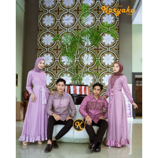 Baju Batik Couple Modern Batik Set Baju Couple Pasangan Gamis Brukat Couple Pasangan Batik Couple Batik Modern Couple Batik Katun Original Asli KARYAKU 2-3