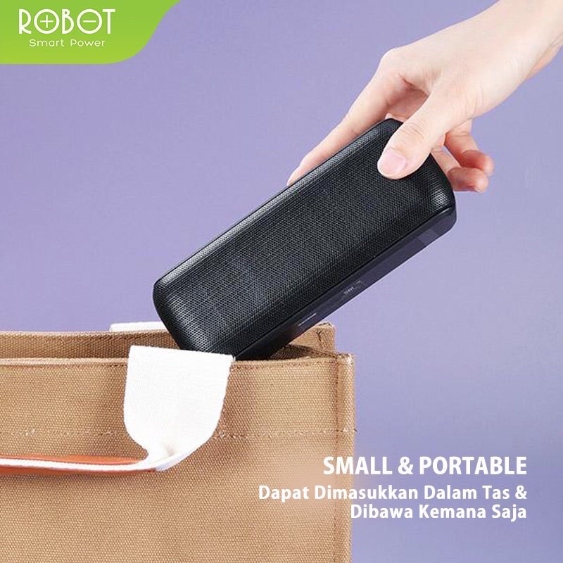 Robot RB220 Speaker Bluetooth 5.0 Powerful Sound Portable True Wireless  Garansi Original Resmi