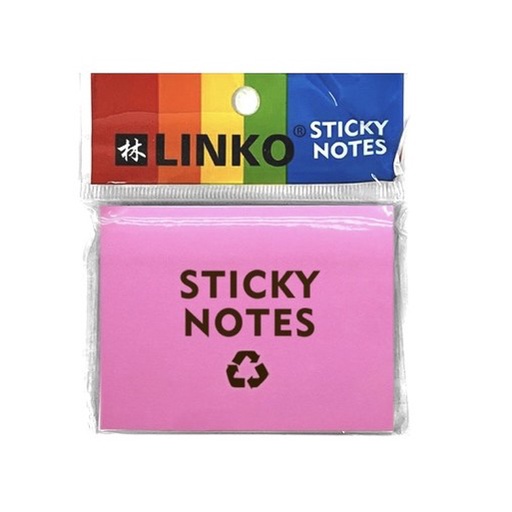 

STICKY NOTES LINKO 38x50 mm WARNA TUMPUK / POST NOTE IT 5 Rainbow Mix Color Kecil