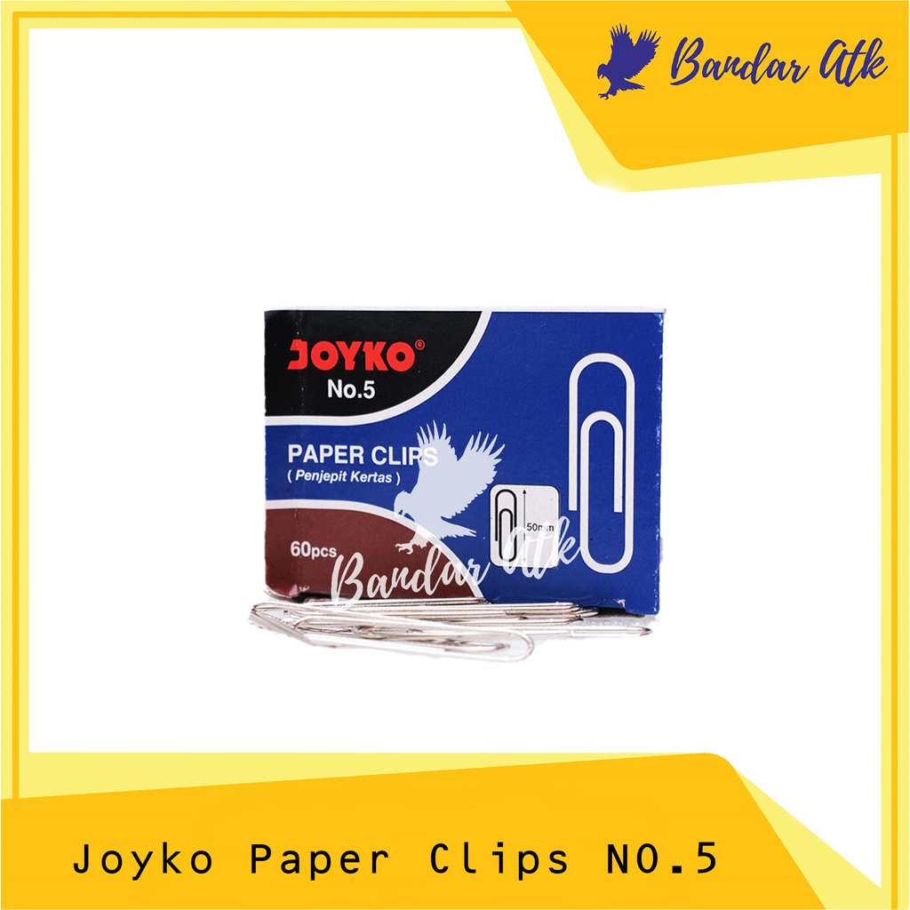 

Paper Clip NO 5 Jumbo JOYKO Penjepit Kertas [1 PACK 10 PCS]