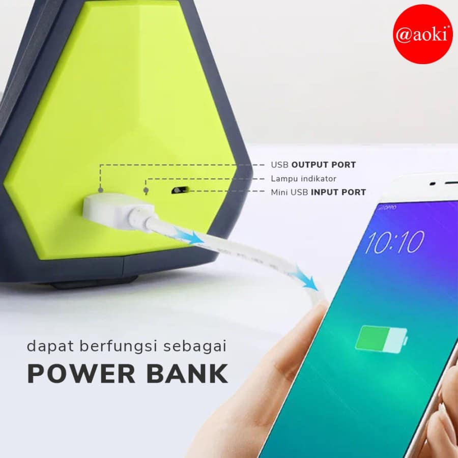 New Product!! Senter super terang + Power bank Aoki AK-6692 40w+20w High Quality | FMS