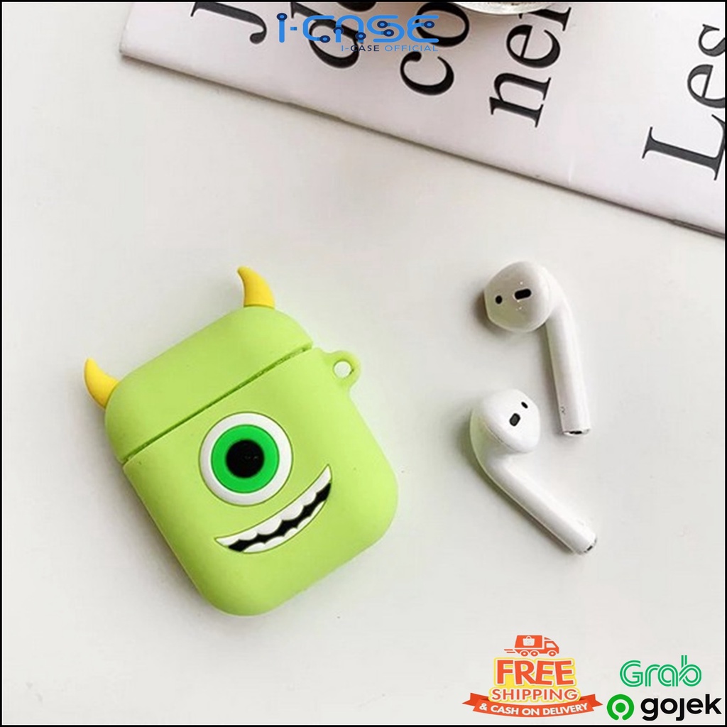 AIRPODS CASE WITH RING SULLY MONSTER INC POOH PIGLET DUCK PIGGY MICKEY MINNIE