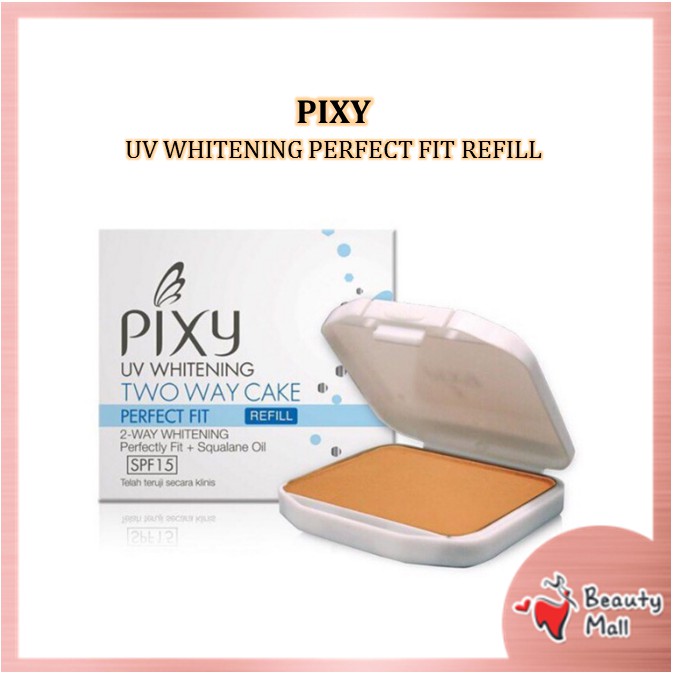 PIXY Perfect FIT TWC Full Kaca | Refill | Bedak Padat Two Way Cake UV Whitening