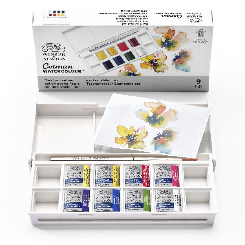 

Cat Air Cotman Watercolour Floral Pocket Set 9 Winsor & Newton