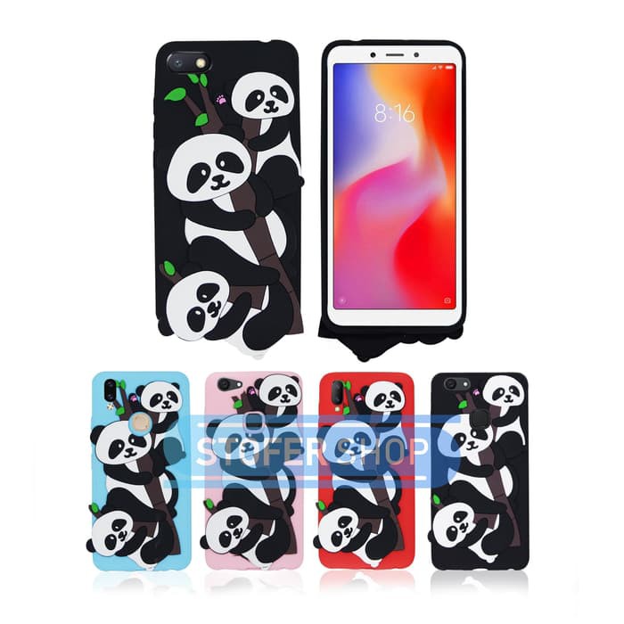 Case Boneka PANDA Xiaomi Redmi 6A Casing Karakter / Softcase/ Silicon