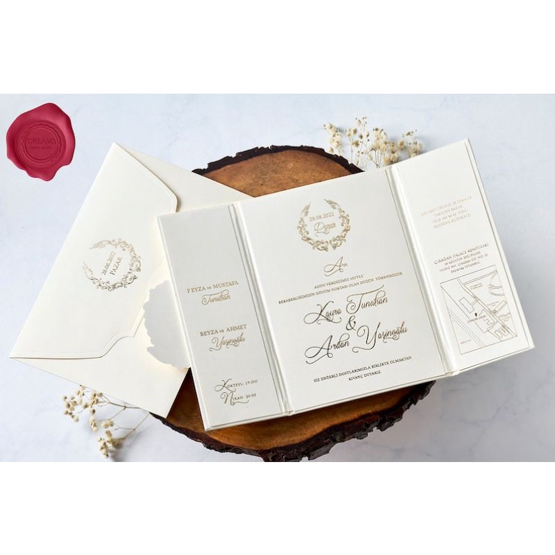 undangan hard cover foil/minimal 10pcs