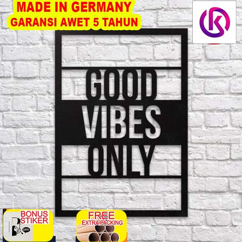 

Murah Good Vibes Only Acrylic Wall Decoration Hiasan Dinding - Putih 20x30