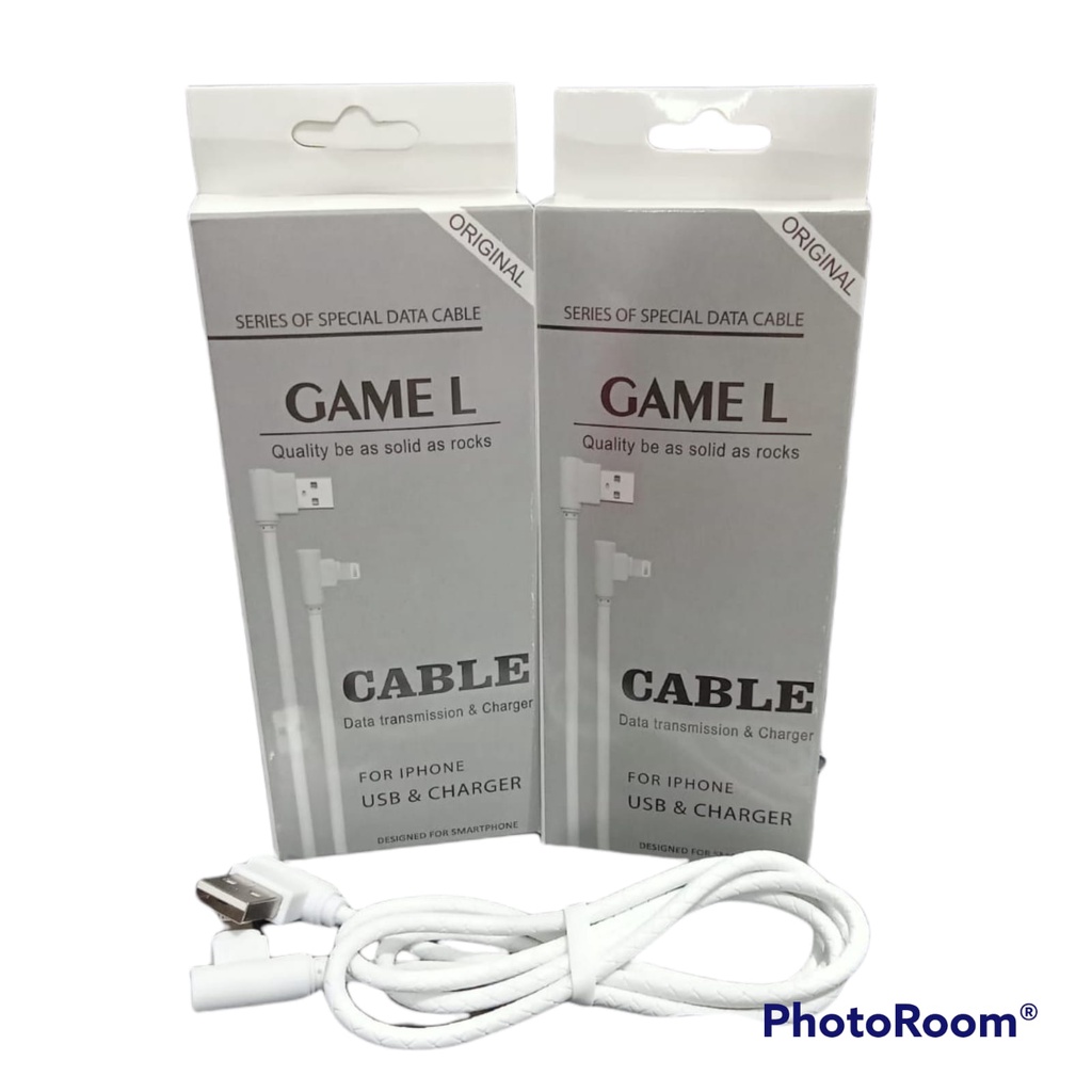 Kabel Data iPhone 6 Kabel TYPE L 2.4A FAST CHARGING Kabel Charger Lightning iOs Data Cable Gamer