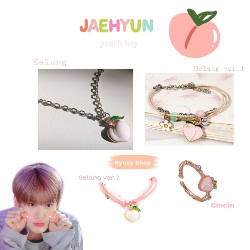 NCT Jaehyun Kalung Gelang Cincin Peach