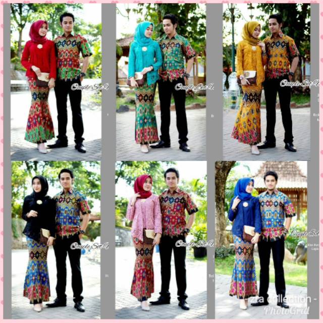 Couple set mermaid 2502,hem size M L XL,blus kutubaru brokat lapis furing rok katun prada duyung