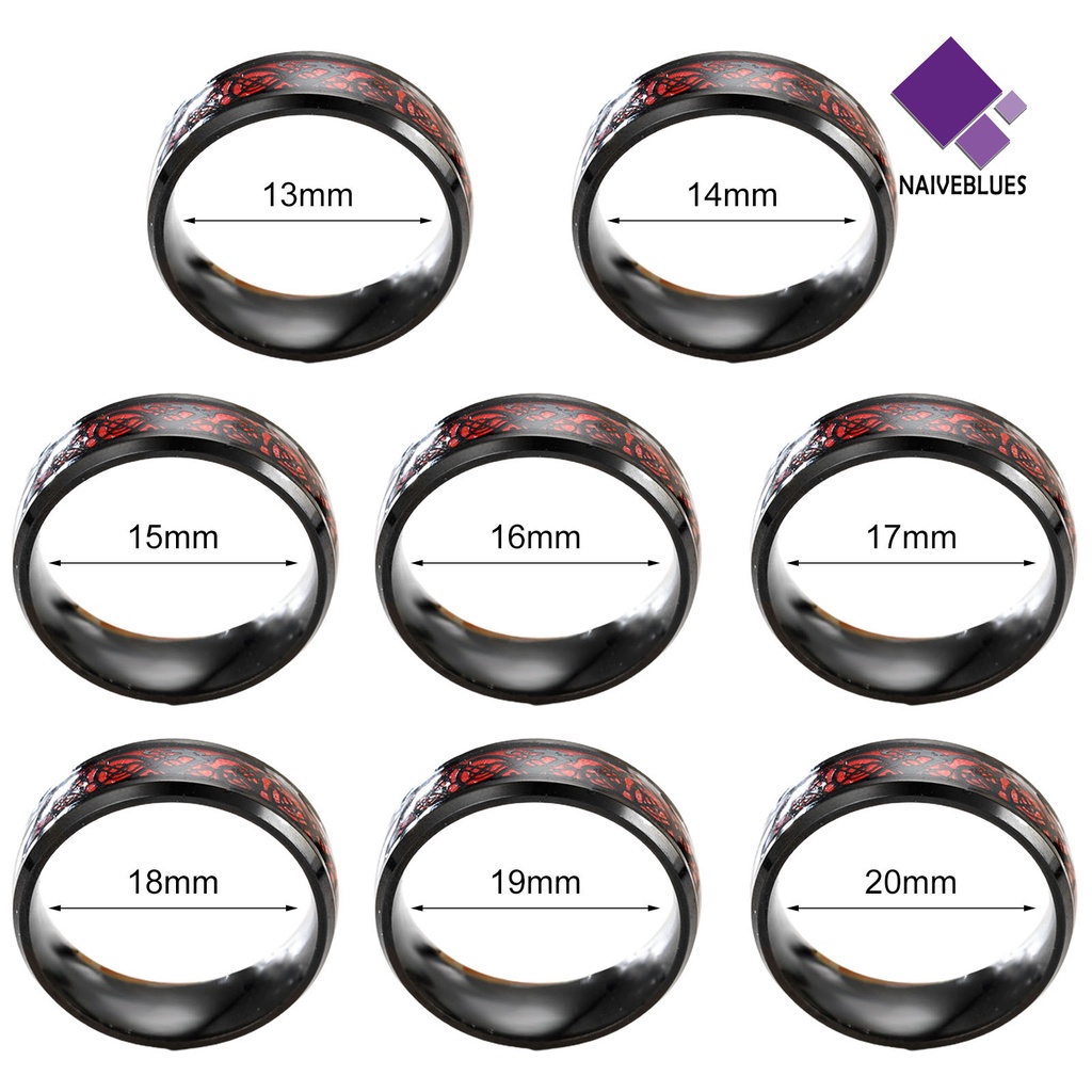 Naiveblue &gt; Cincin Motif Naga Warna Silver / Gold Untuk Perhiasan Pria / Kencan