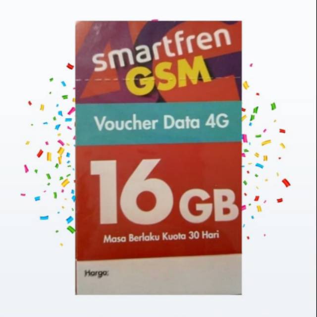 VOUCHER KUOTA 16GB SMARTFREN (SUPER 4G)