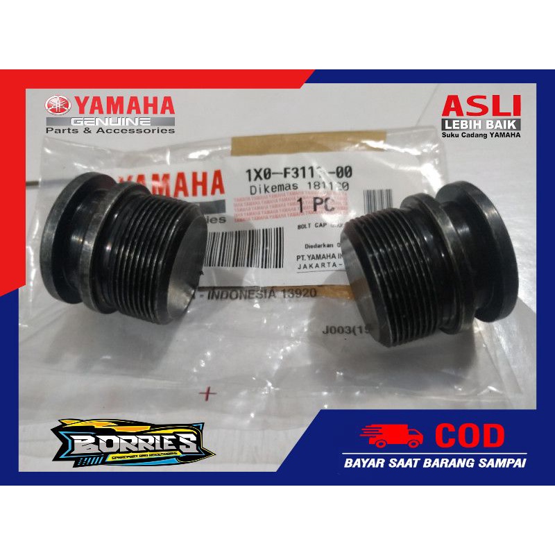 BAUT AS SHOCK DEPAN / BOLT CAP RX KING, RXZ, RXS ASLI ORI ORIGINAL YAMAHA YGP 1X0-F3111-00