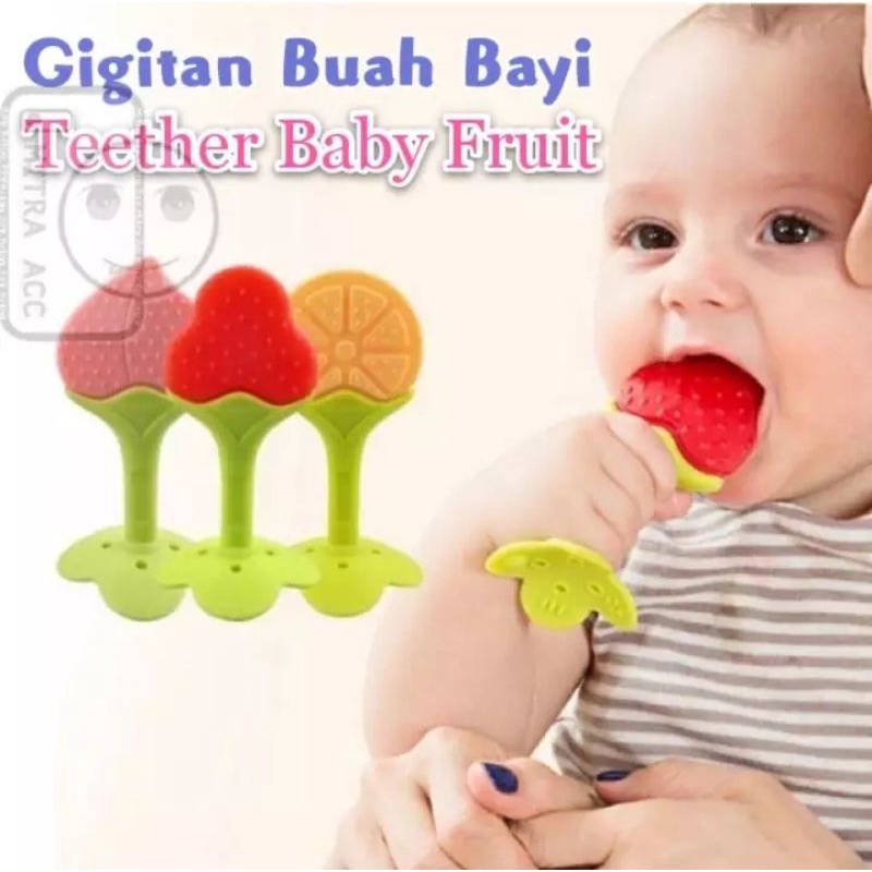 Gigitan Empeng Baby Teether Bayi Bentuk Buah