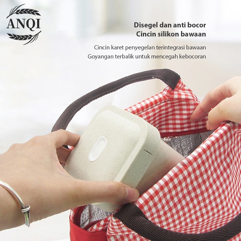 ANQI 1888 550ml Mangkok sup Cangkir sup Anti Tumpah Portable Panci Sup Pemanas VS-60