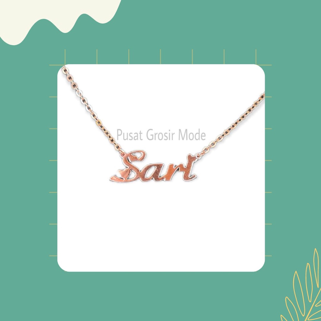 Kalung Nama Gold / Silver (Pembuatan 2 minggu) PGM (KN09)