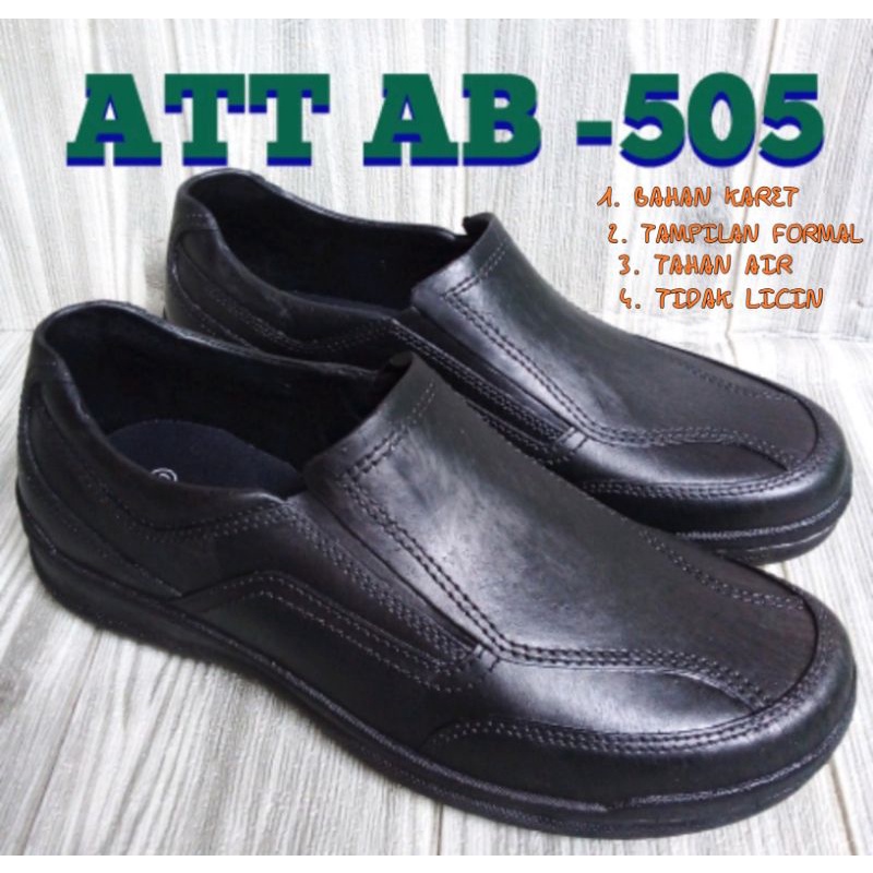 Sepatu Karet Pria ATT/ Sepatu Pantofel Karet Pria ATT AB 505 Hitam