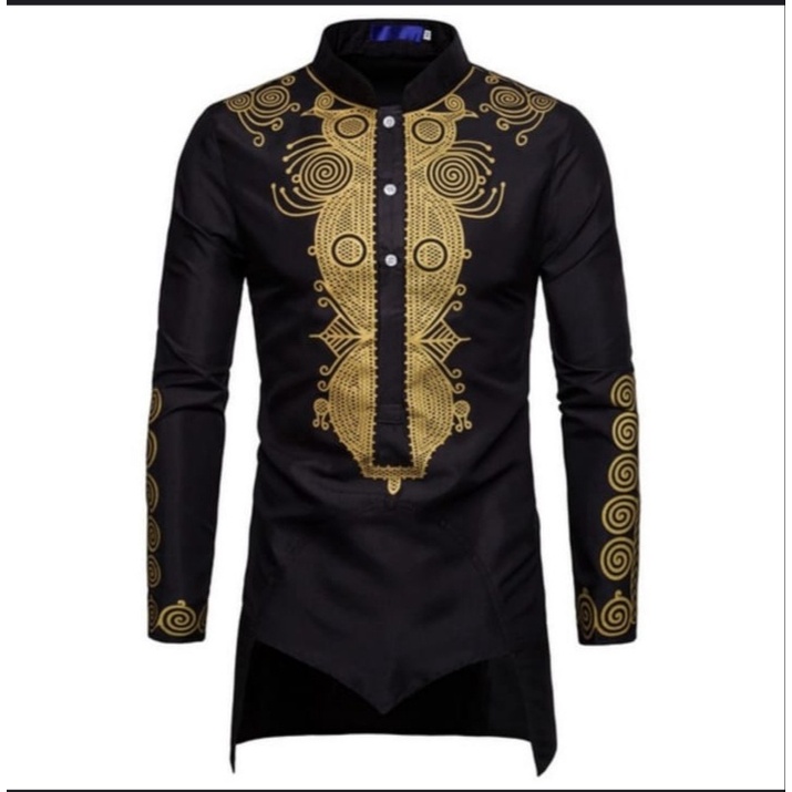 Baju Atasan Muslim Pria Koko Irfan Lengan Panjang Toyobo Premium Real Sablon Digital Lengan Panjang