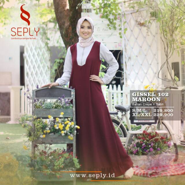 Gamis seply gissel 102 navy hitam salem maeon abu kuning