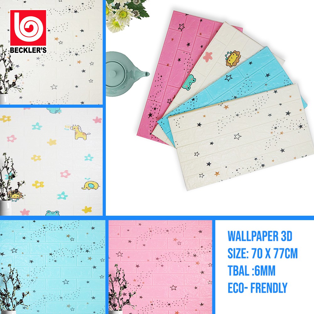 CUCI GUDANG!! WALLPAPER 3D FOAM PANEL 6mm WALLFOAM 70X77 CM. Menyenangkan anak-anak ·High Quality.