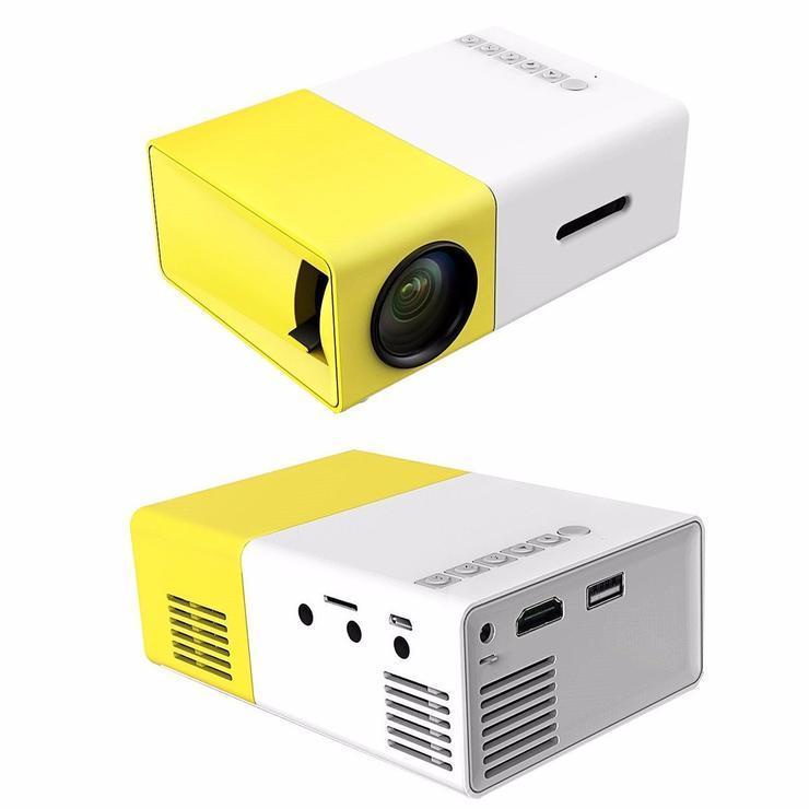 Mini Proyektor LED YG300 / YG 300 / YG LCD HDMI USB HP Portable Projector MIni Home Theater Pemutar Film Musik 1080HD Pixel