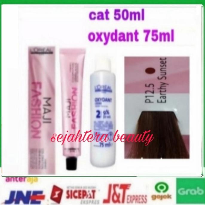 loreal cat rambut MAJI FASHION 12.5 pewarna rambut + oxidant 75 ml - oxidant 12%