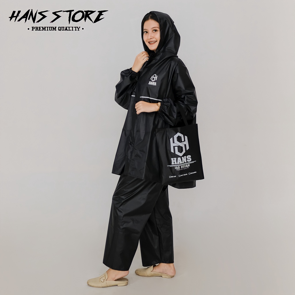 RAINCOAT,Jas hujan motor HANS Pria Dan Wanita Original Bahan Tebal