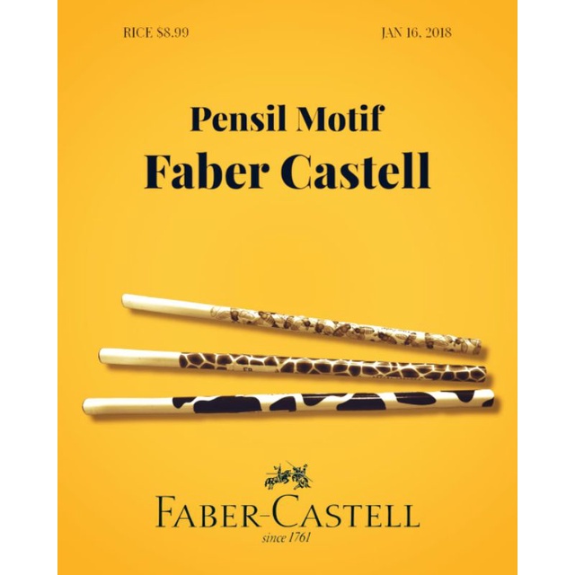 

Pensil Motif 2B Faber-Castell Trianguler/Pensil Karacter Faber-Castell.Murah. Harga Satuan