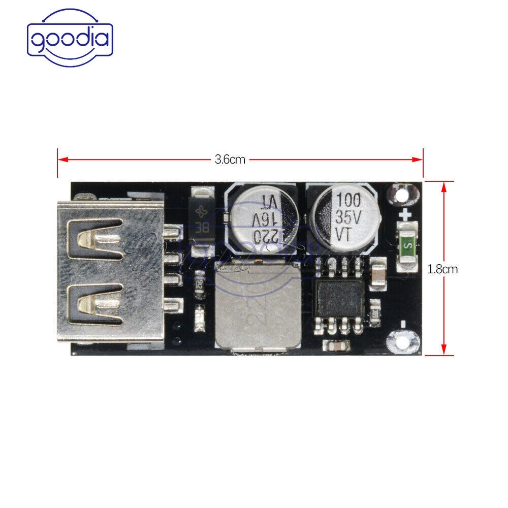 Modul Sirkuit Konverter Pengisian Daya Dc-Dc 12/24v Ke Qc3.0 2.0 6-32v