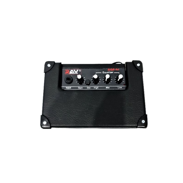 Ampli Mini Gitar dan Bass Akustik Elektrik Merk Raf Ukuran 4 Inch ada Distorsi Amply Amplifier