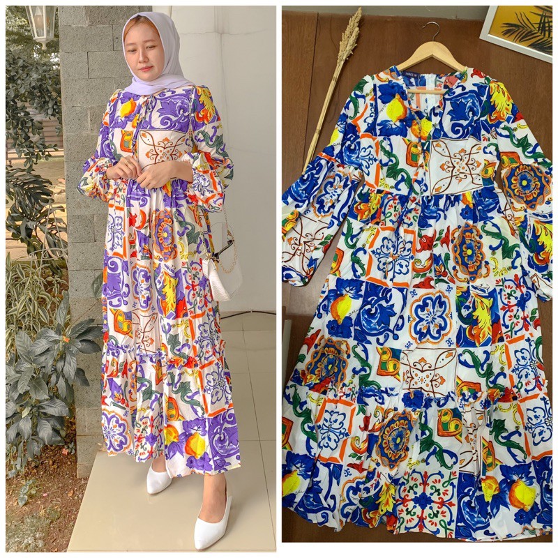 MAXI DRESS BLUE IMPORT