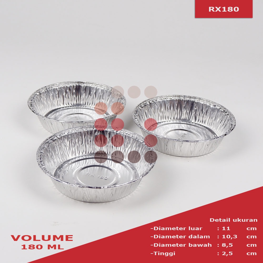 alumunium foil cup RX 180 macaroni schotel / lasagna / klapertart