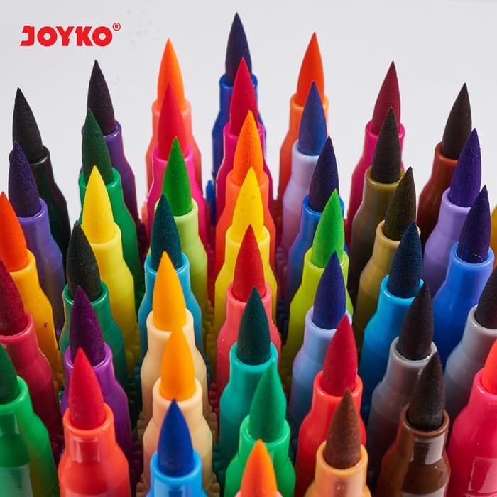 

kaligrafi-perlengkapan- joyko color brush pen double tip dua mata pena kuas 12 warna clp-13