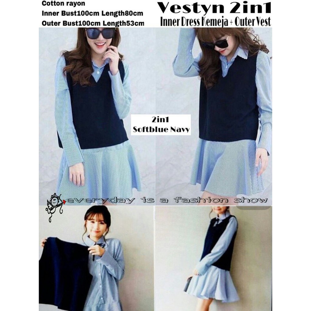 @72 vr Vestyn 2in1 dress.Vest tali