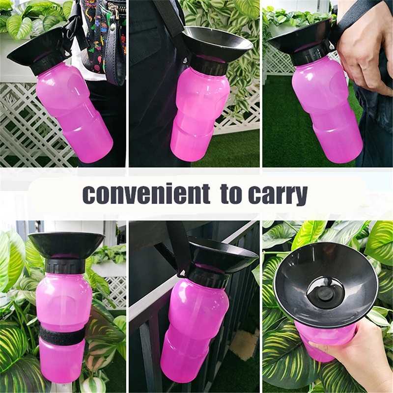 500ml  Pet Travel Water Bottle Botol Minum Anjing Dan Kucing Portable Untuk Travel Travel Botol Water Feeder