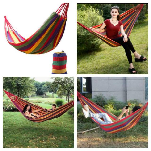 Ayunan gantung kasur pohon travel camping bed outdoor garden rumah / hammock camping bed sleeping