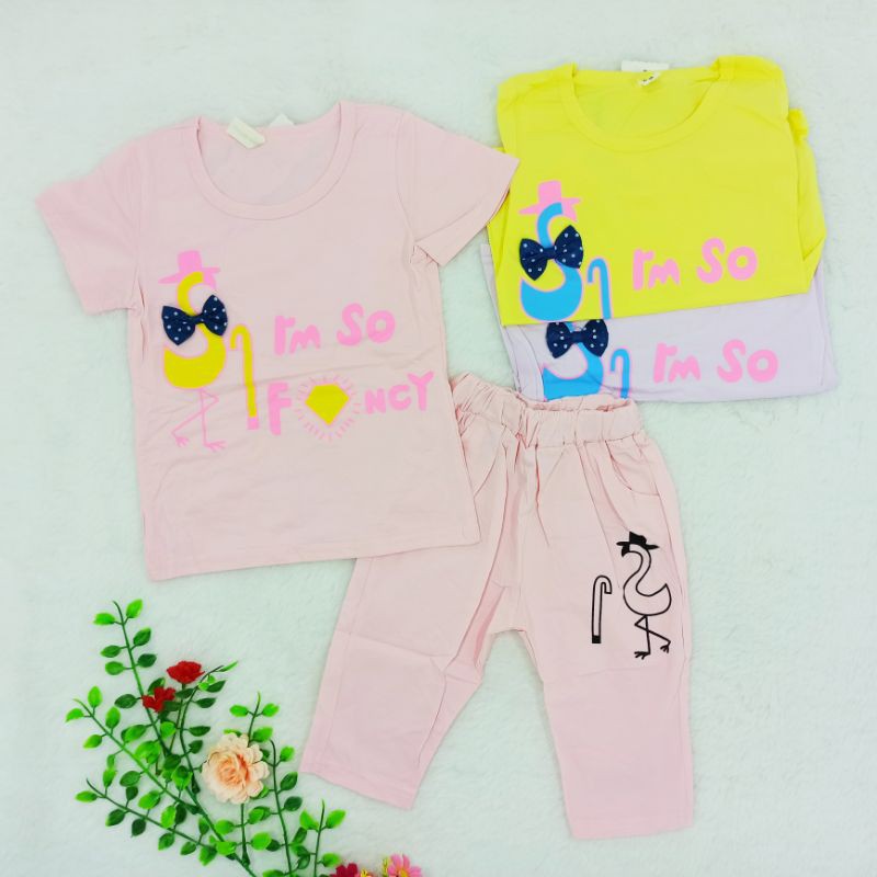 Ss#510 Pakaian Anak Perempuan size 1-4tahun / Setelan Anak Perempuan Bahan Kaus Kualitas Premium