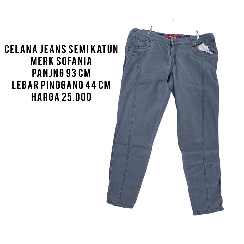 Preloved Celana Rok Kulot Highwaist Jeans Celana Ibu Hamil Wanita Perempuan