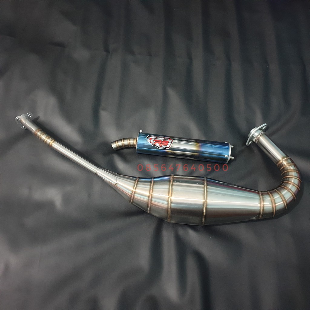 Knalpot R9 Blue Mugglo Ninja 2Tak R RR SS L Non Cobra Stainless ..