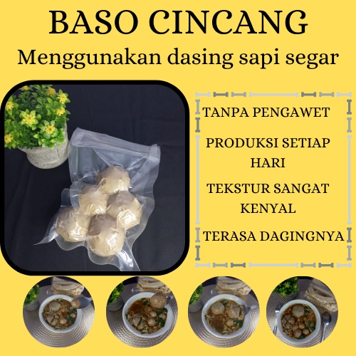 

Bakso Baso Daging Sapi Isi Cincang Asli Murah Tanpa Pengawet Home Made Free Bumbu Kuah