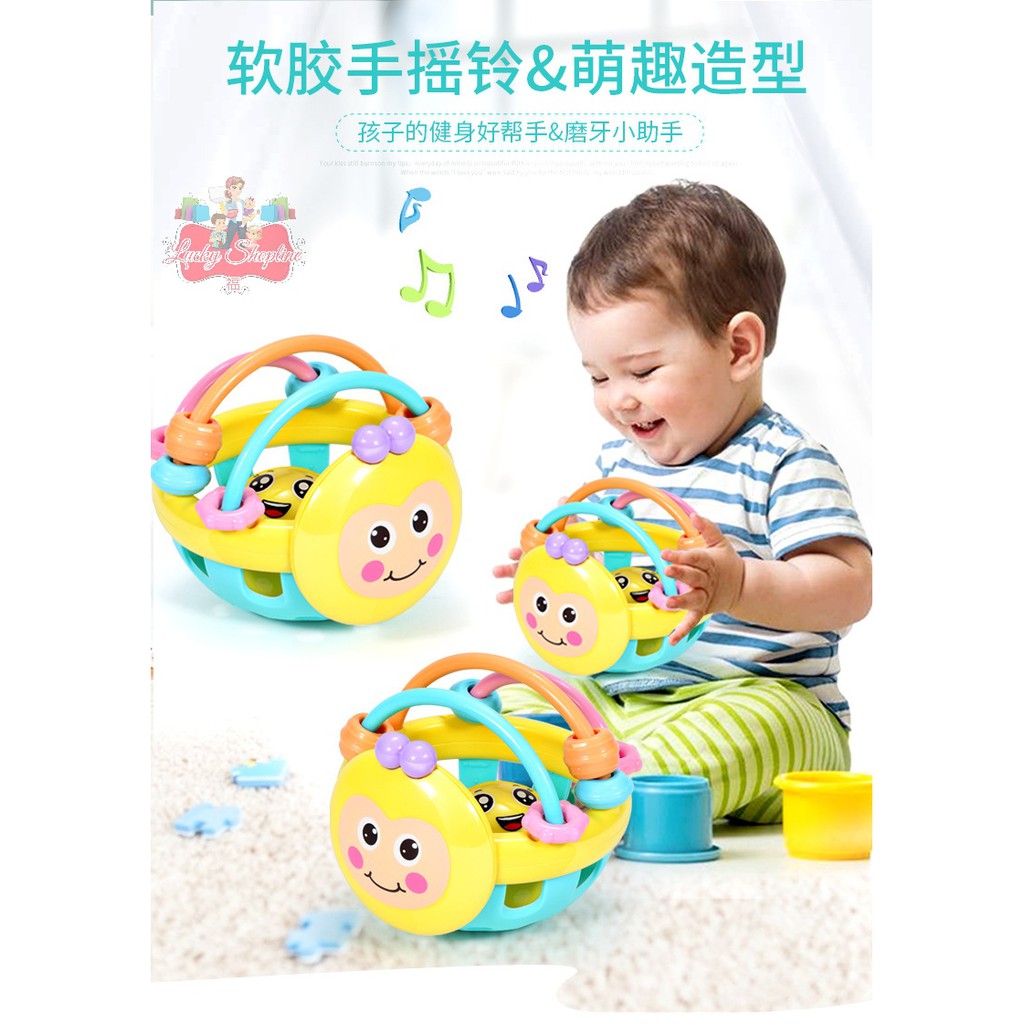 [BIG SALE] Mainan bayi bola rattle/teether/kerincingan/bentuk animal lebah lucu